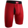 2UNDR Mens Power Shift 9" Boxer Long Leg Underwear (Crimson, Small) view 1