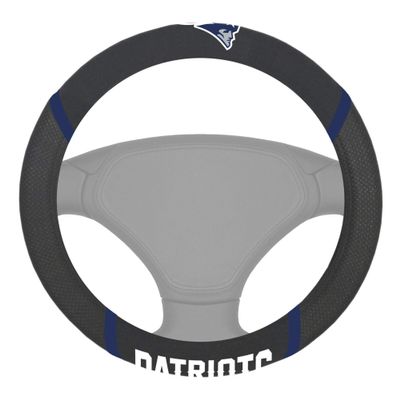 FANMATS 15166 New England Patriots Embroidered Steering Wheel Cover