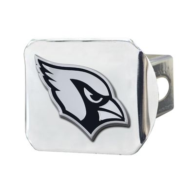 Arizona Cardinals NFL Chrome Metal Hitch Cover with 3D Chrome Team Logo by FANMATS - Unique Molded Design Easy Installation on Truck, SUV, Car - Ideal Gift for Die Hard Football Fan