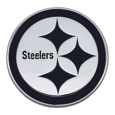 FANMATS 20866 Pittsburgh Steelers 3D Chrome Metal Auto Emblem - Steelers Primary Logo