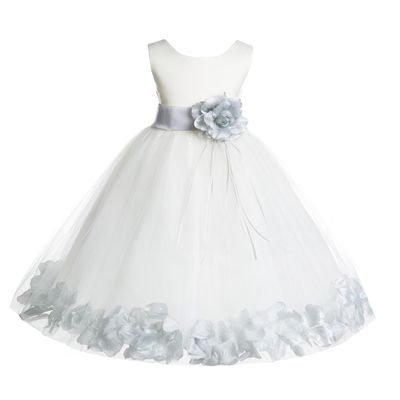 ekidsbridal Rose Petals Ivory Flower Girl Dress Birthday Girl Dresses Reception Dress 007ss 12