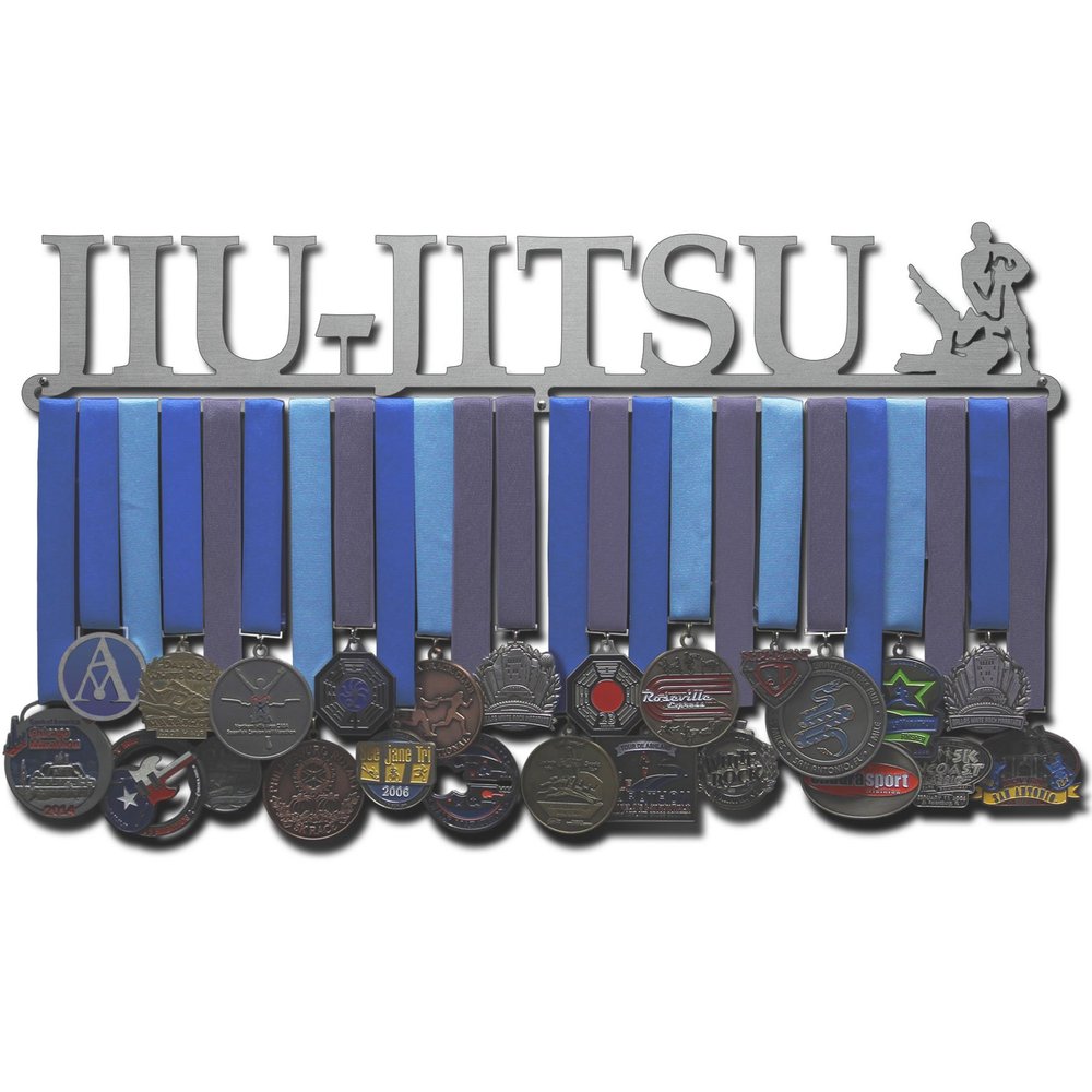 Allied Medal Hangers - Jiu-Jitsu (24" Wide with 1 Hang Bar) - Medal Hanger Holder Display Rack - Multiple Variations Offered!