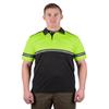 First Class Two Tone Bike Patrol Shirt with Reflective Stripes and Zipper Pocket (Lime Green and Black) (5XL) view 1