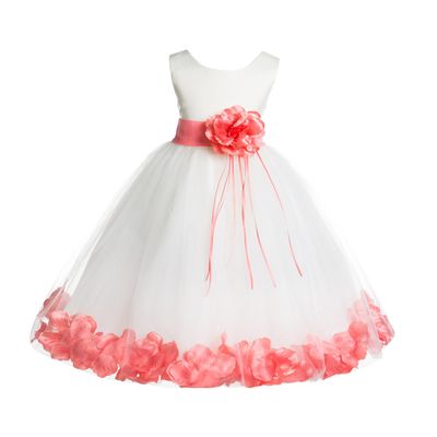 ekidsbridal Rose Petals Ivory Flower Girl Dress Birthday Girl Dresses Reception Dress 007ss 4