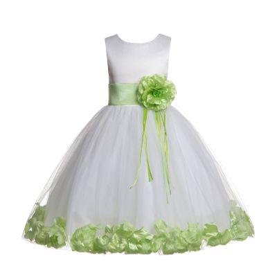 ekidsbridal Rose Petals Ivory Flower Girl Dress Birthday Girl Dresses Reception Dress 007ss 4