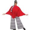 Body Wrappers Tribal Print Palazzo Pants (Black/White, Large) view 1