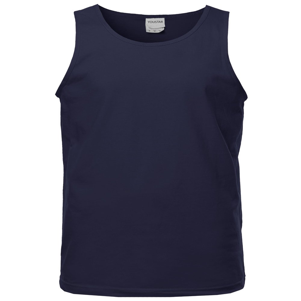 Youstar Basic Solid Sleeveless Round Neck Tank Top Navy M