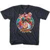 American Classics Street Fighter Group Circle Navy Heather Youth T-Shirt Tee view 1