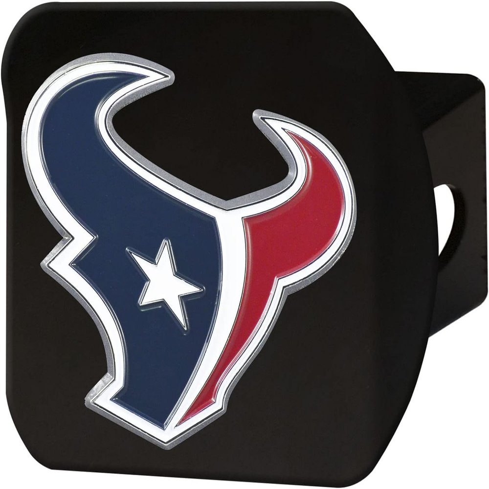 FANMATS 22565 Houston Texans Black Metal Hitch Cover - 3D Color Emblem