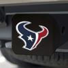 FANMATS 22565 Houston Texans Black Metal Hitch Cover - 3D Color Emblem view 3