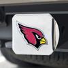 Arizona Cardinals NFL Chrome Metal Hitch Cover with 3D Colored Team Logo by FANMATS - Unique Molded Design  Easy Installation on Truck, SUV, Car - Ideal Gift for Die Hard Football Fan view 3
