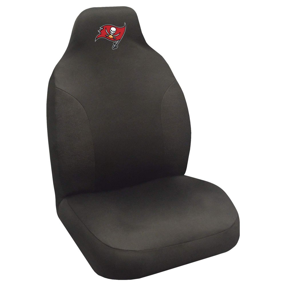 Fanmats - 15628 FANMATS NFL Tampa Bay Buccaneers Embroidered Seat Cover, Black, 20"x48"