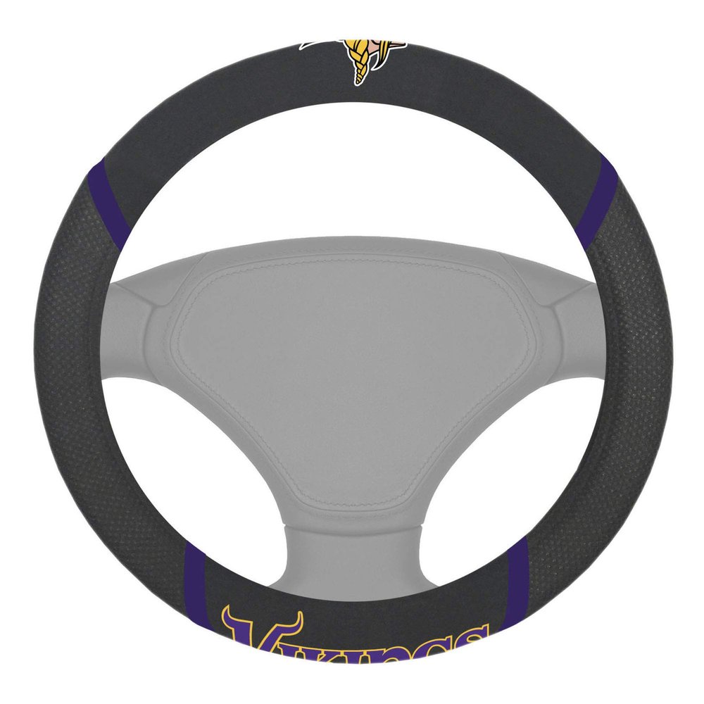 FANMATS 21559 Minnesota Vikings Embroidered Steering Wheel Cover