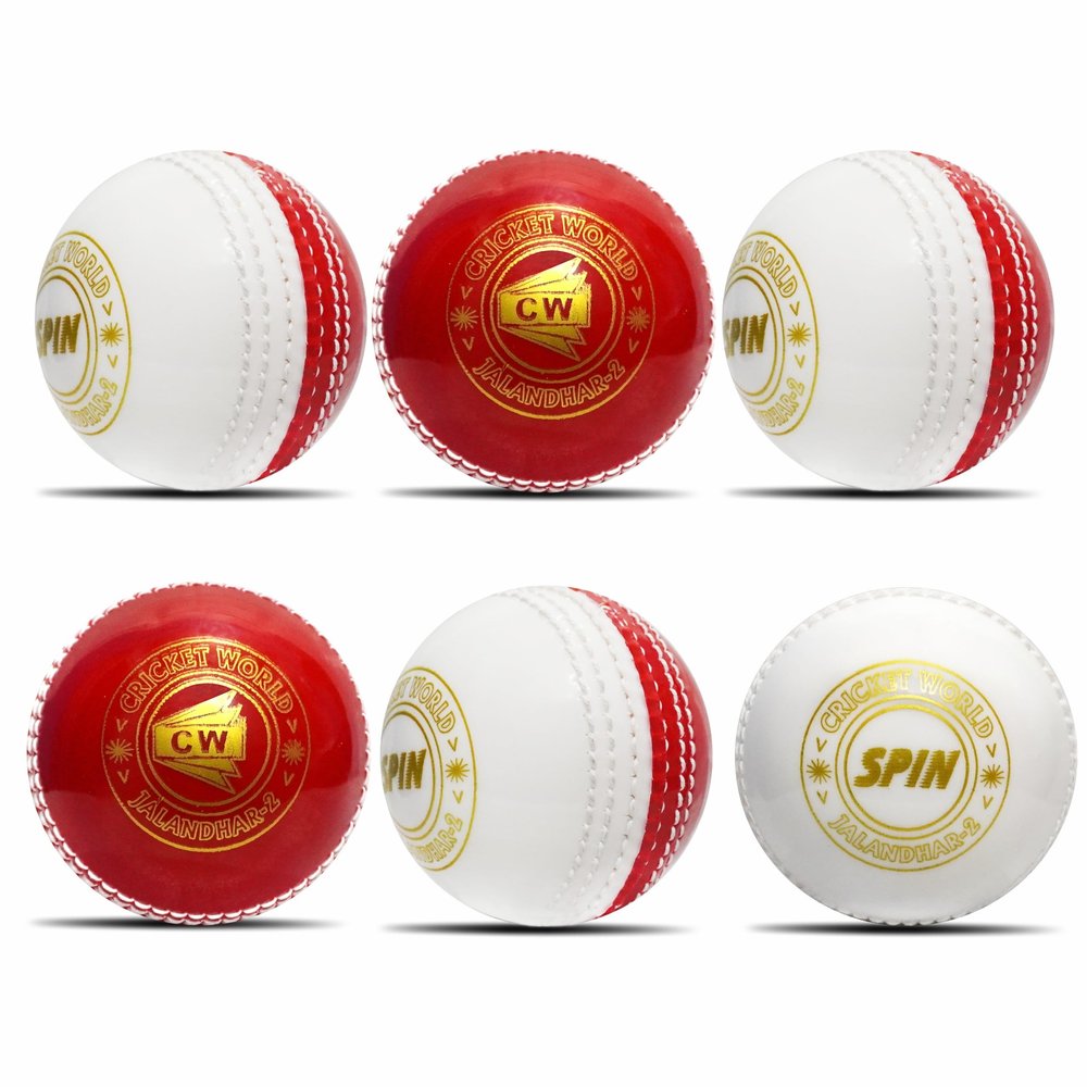 CW Spin Cricket Practice Ball Bat Freindly Home Back Garden Balls Pack of 6