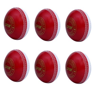 CW 6 X Spin Light Weight Cricket Balls Poly Soft Long Lasting Balls for Practice