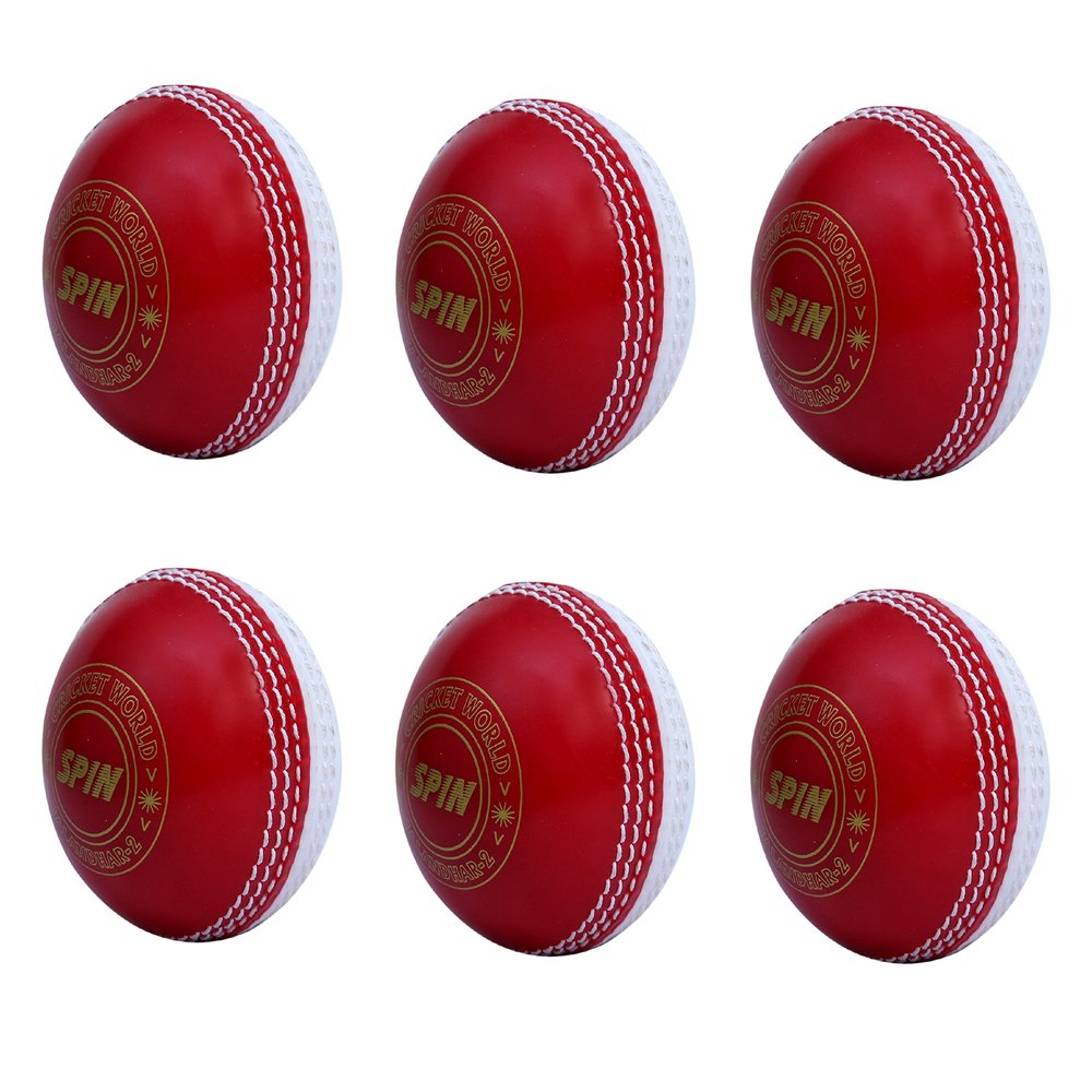CW 6 X Spin Light Weight Cricket Balls Poly Soft Long Lasting Balls for Practice