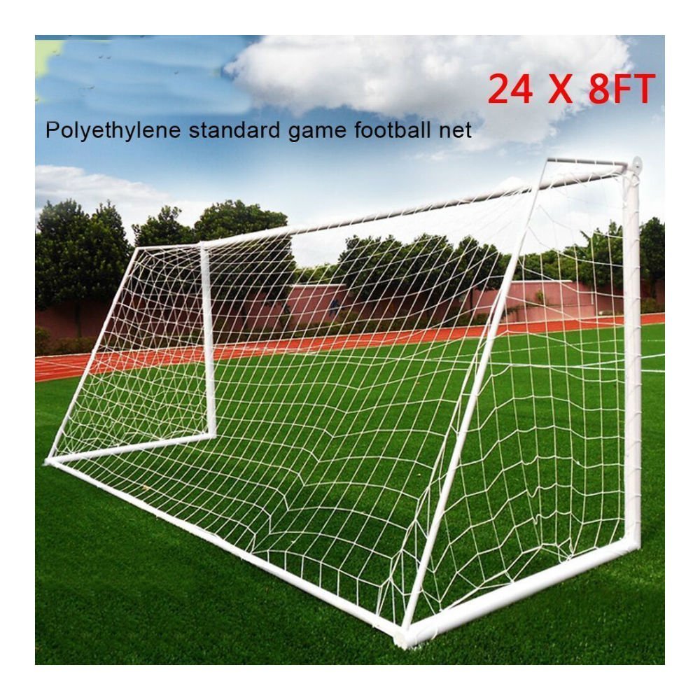 Football Net 24 x 8FT PE Soccer Goal Post Nets Full Size Sports Training Match