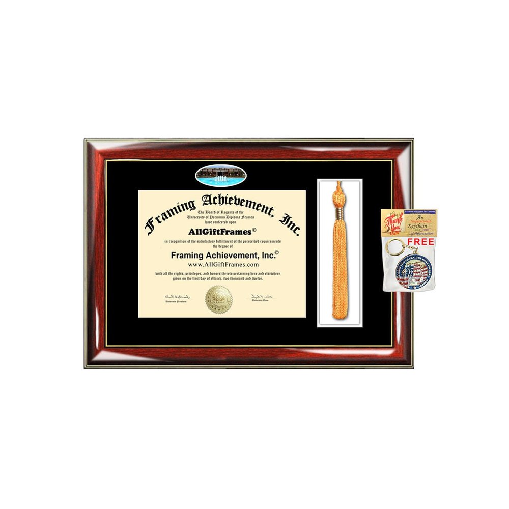 AllGiftFrames University of Central Florida Tassel Diploma Frame UCF Campus Picture Double Degree Plaque Tassel Holder Framing Graduation Gift Bachelor Master MBA Doctorate PHD Certificate Case