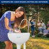 SereneLife Portable Camping Sink with 19L (5+ Gallon) Water Tank, Hands-Free Foot Pump, Soap Dispenser & Towel Holder, Compact Design with Carry Handle  Perfect for Camping, Worksites, Outdoors view 2