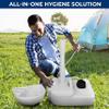 SereneLife Portable Camping Sink with 19L (5+ Gallon) Water Tank, Hands-Free Foot Pump, Soap Dispenser & Towel Holder, Compact Design with Carry Handle  Perfect for Camping, Worksites, Outdoors view 4