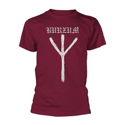 Burzum Men's Rune (Maroon) T-Shirt Small Red