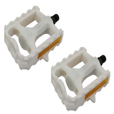 Alta Plastic 861 MTB Bike Pedals, Multiple Sizes and Colors (White, 1/2")