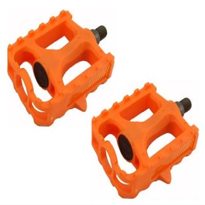 Alta Plastic 861 MTB Bike Pedals, Multiple Sizes and Colors (Orange, 1/2")