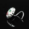 Karizma Jewels Silver Nose Stud, corkscrew piercing nose ring L Bend 22g view 3