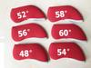 6X Golf Iron Cover Wedge Headcover Fit for Taylormade M1 M2 M3 M4 Titleist P790 Mizuno (Red)