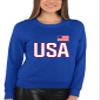 Go All Out 3X-Large Royal Mens USA National Pride Sweatshirt Crewneck view 2