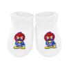 Creative Knitwear College NCAA Officially Licensed Baby Bootie Sock - Kansas Jayhawks Baby Jay Logo - White - Newborn to 6 Months view 1