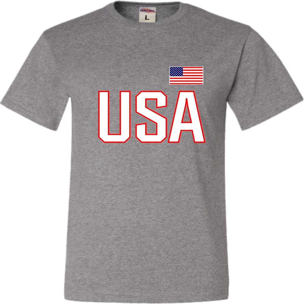 5X-Large Oxford Mens USA National Pride T-Shirt