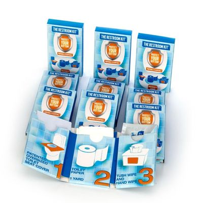 The Restroom Kit, 12 Pack Portable Disposable Toilet Seat Cover for Travel
