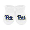 Creative Knitwear College Baby NCAA Officially Licensed Baby Bootie Sock - PItt Panthers Logo - White - Newborn - 6 Months view 1