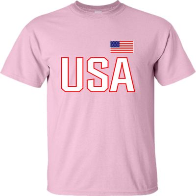 3X-Large Pink Mens USA National Pride T-Shirt