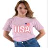 3X-Large Pink Mens USA National Pride T-Shirt view 3