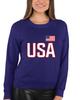 Go All Out Medium Purple Mens USA National Pride Sweatshirt Crewneck view 2