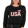 Go All Out X-Large Black Mens USA National Pride Sweatshirt Crewneck view 2