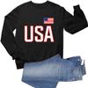 Go All Out X-Large Black Mens USA National Pride Sweatshirt Crewneck view 3