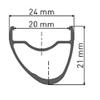 DT Swiss Unisex's RRR421DBBK24 Bike Parts, Standard, 24 Hole view 2