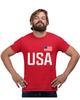 3X-Large Red Mens USA National Pride T-Shirt view 2