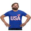 5X-Large Royal Mens USA National Pride T-Shirt view 2