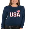 Go All Out 3X-Large Navy Blue Mens USA National Pride Sweatshirt Crewneck view 2