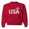 Go All Out Small Red Mens USA National Pride Sweatshirt Crewneck view 1