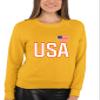 3X-Large Gold Mens USA National Pride Sweatshirt Crewneck view 2