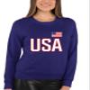 Go All Out 4X-Large Purple Mens USA National Pride Sweatshirt Crewneck view 2