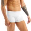 MSemis Mens Ice Silk Underwear Trunks Seamless Transparent Pouch Boxer Briefs Underpants White XX-Large view 4