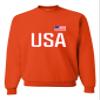 Go All Out XX-Large Orange Mens USA National Pride Sweatshirt Crewneck view 1