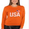 Go All Out XX-Large Orange Mens USA National Pride Sweatshirt Crewneck view 2