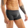 MSemis Mens Ice Silk Underwear Trunks Seamless Transparent Pouch Boxer Briefs Underpants Black XX-Large view 2